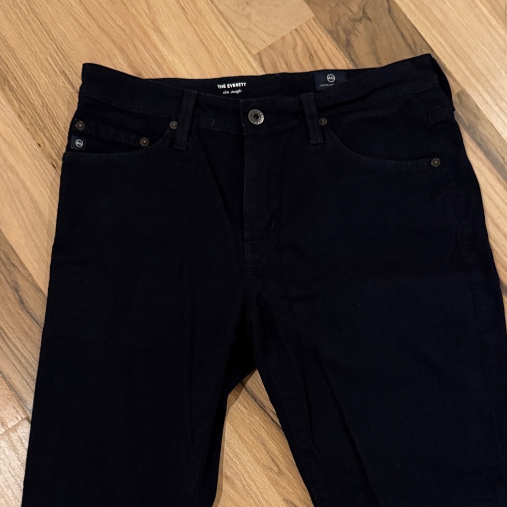 AG Adriano Goldschmied Men's Slim Straight Jeans - Black